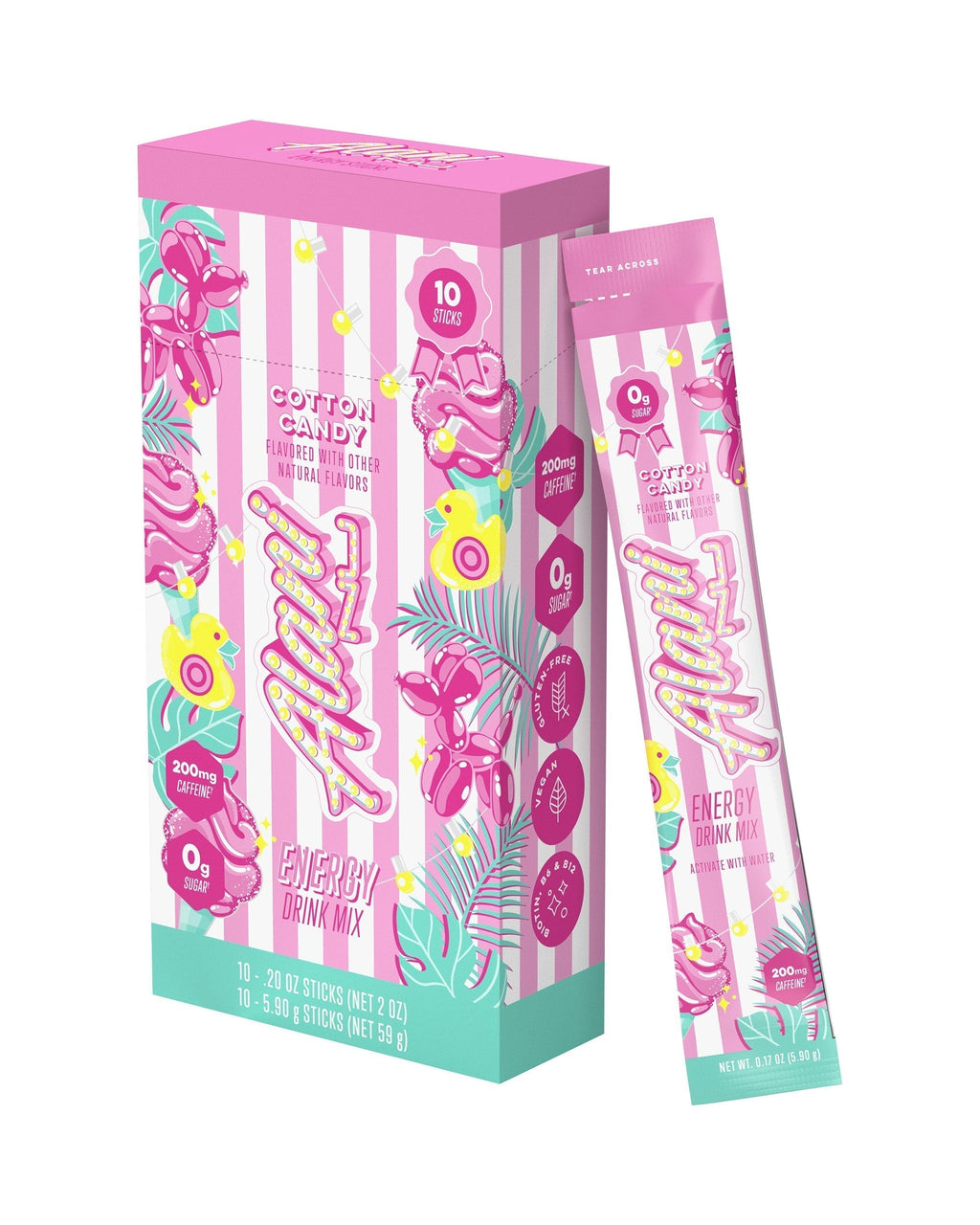 energy sticks - cotton candy